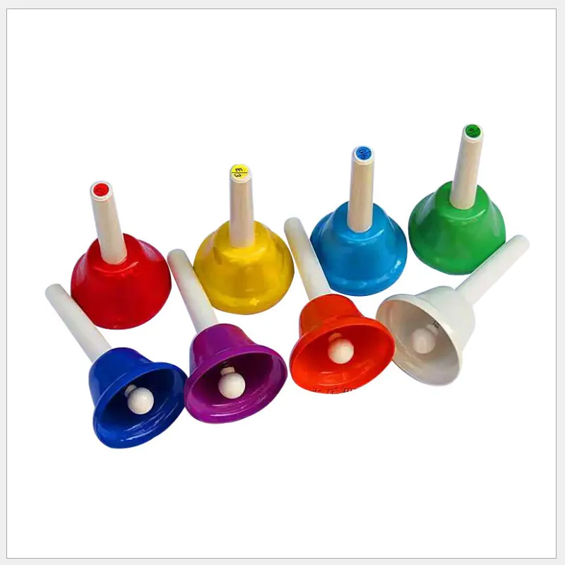 Красочный музыкальный инструмент ручной колокол 8 Примечание музыкальная игрушка для детей младенца