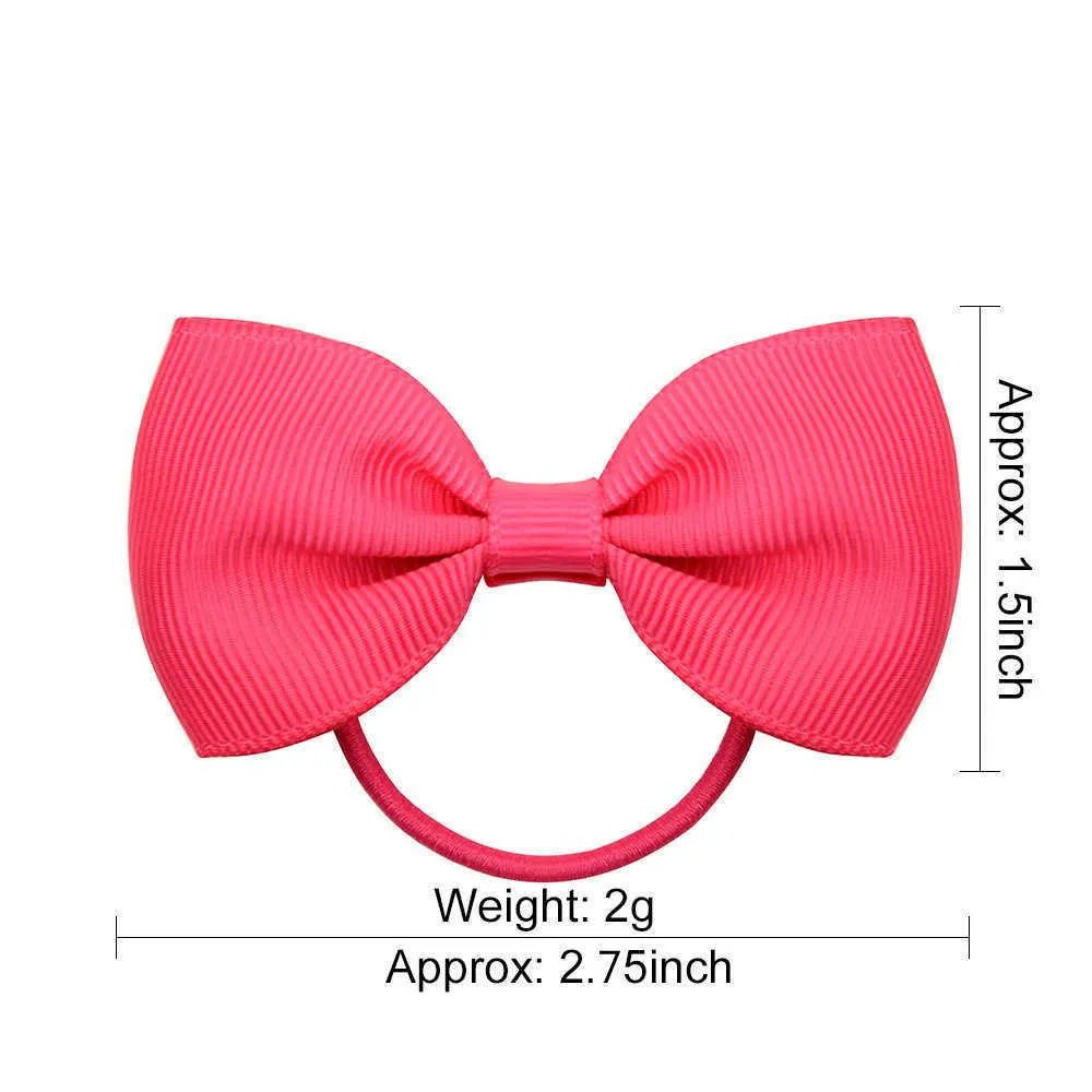 Baby hair accessories children`s solid color rubber band bow lovely hair circle Beibei same style 023