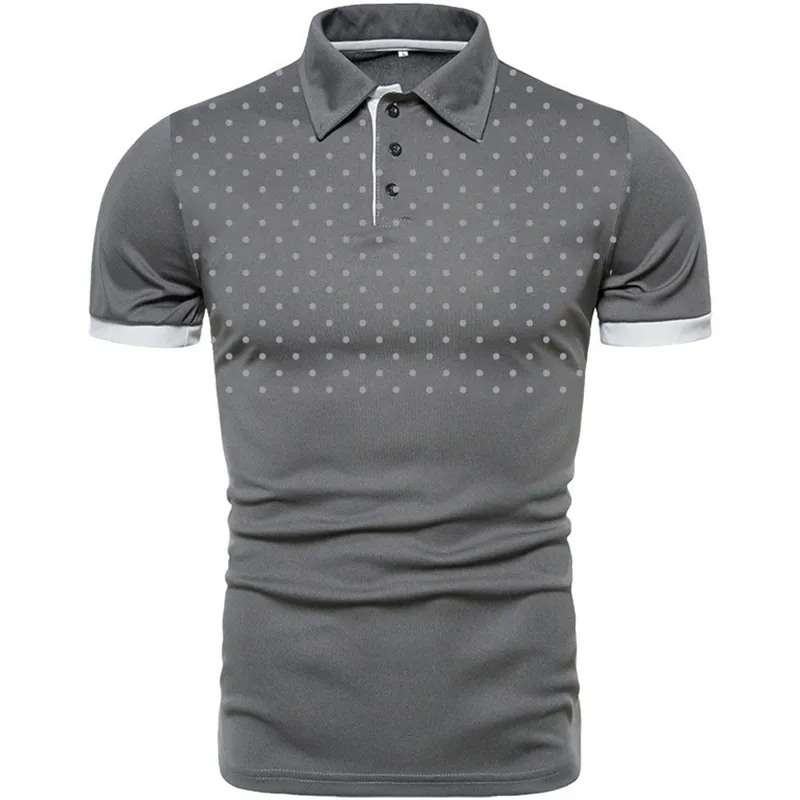 Overhemd met korte mouwen Contrasterende kleur Polokleding Zomer Streetwear Casual mode Heren Tops 220614