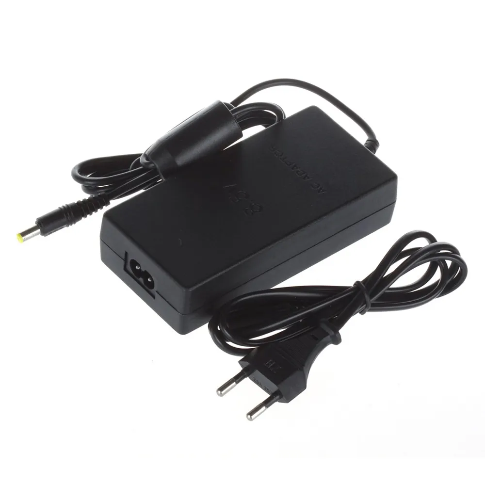 AB Plug adaptörü şarj cihazı kablosu kablosu besleme gücü PS2 konsolu Slim Black1072017