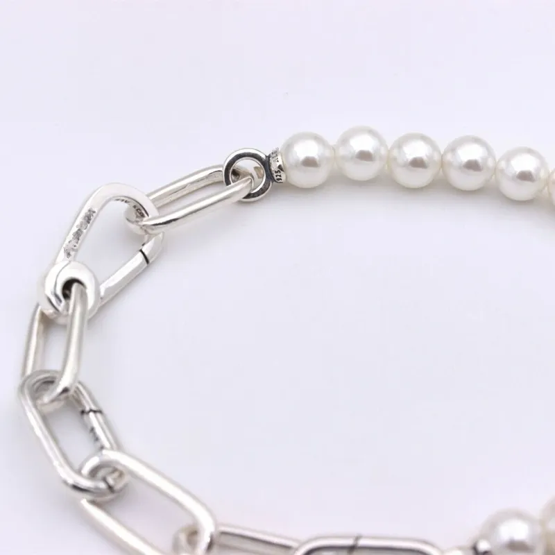 ME bracelet de perles de culture d'eau douce chaîne bijoux 925 bracelets en argent sterling femmes perles de charme ensembles pour p avec logo ale bracelet cadeau d'anniversaire 599694C016514207