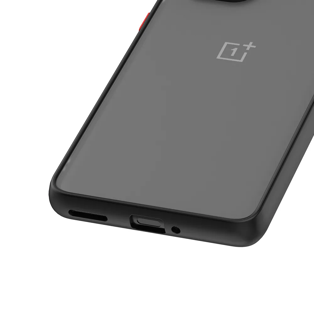 OnePlus 9R 8T 7T PCマット半透明カバーFON 9 8 7 Pro Soft TPU Bumperのカメラレンズ保護電話ケース