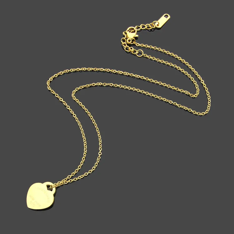 Designer Love Heart Pendant ketting vrouwen luxe kettingen designer sieraden als cadeau268B