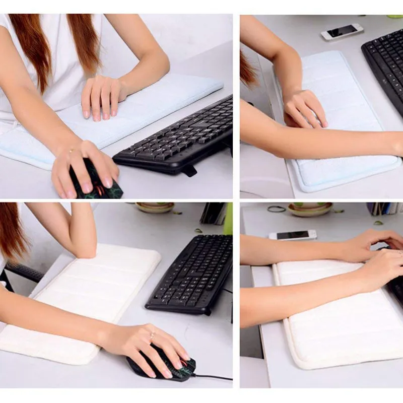 Memory Svamp Wrist Armbow Mat Sweat-Absorbent Anti-Slip Cushion Keyboard Comfortable Foam Pad för Office Desktop Datorbord 220402