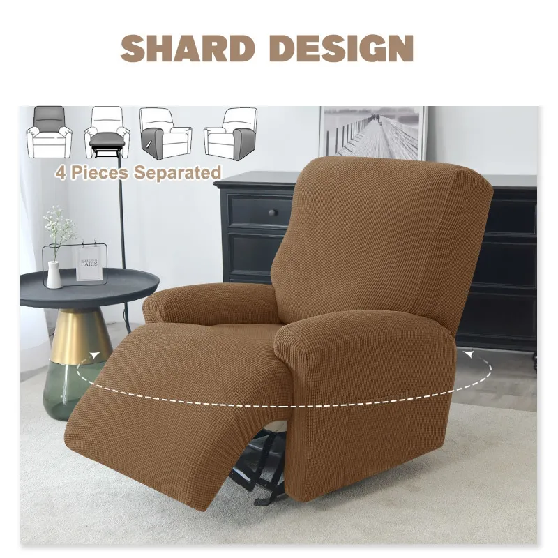 Polar Fleece Washable Removable Split Recliner Chair Cover Slipcovers Dog Cat Pet Single Seat Couch Lazy Boy Armchair Sofa 220615