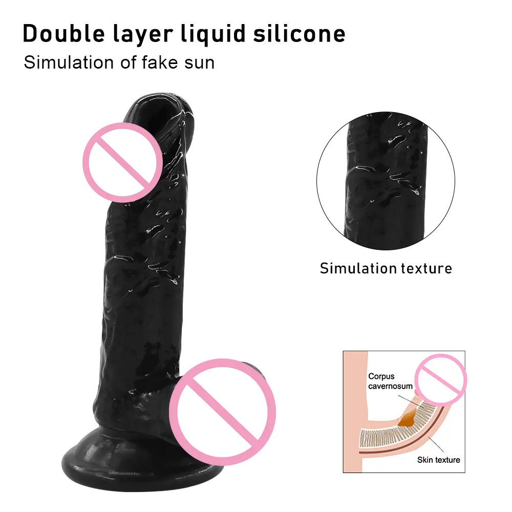 Dildo Sug Cup Jelly Dick Realistic Penis Anal kvinnlig Masturbator Sexiga leksaker för kvinna Vagina G Spot Massager SexyToys