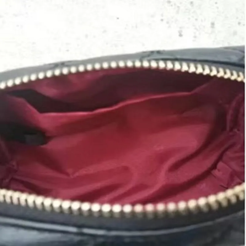 Moda bolsa de maquiagem clássico acolchoado cor preta caso cosmético vintage festa embreagem bag260d