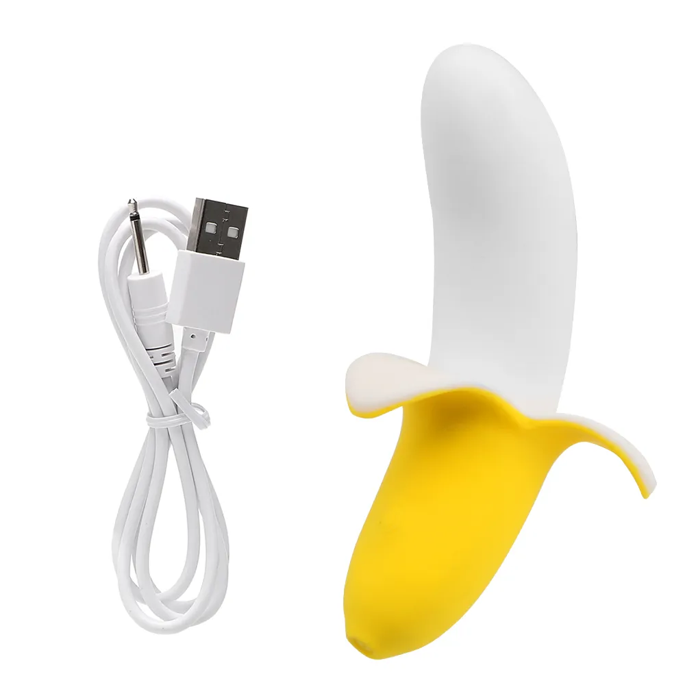 VATINE Silicone souple en forme de banane vibrateur masturbateur féminin stimulateur Vaginal gode point G