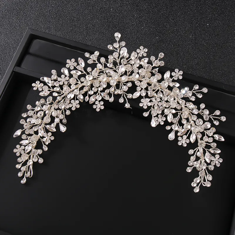 rhinestones Wedding Headbands For Bride Crystal Headband Hair Accessories Band Bridesmaid Head Jewelry Gift 220630