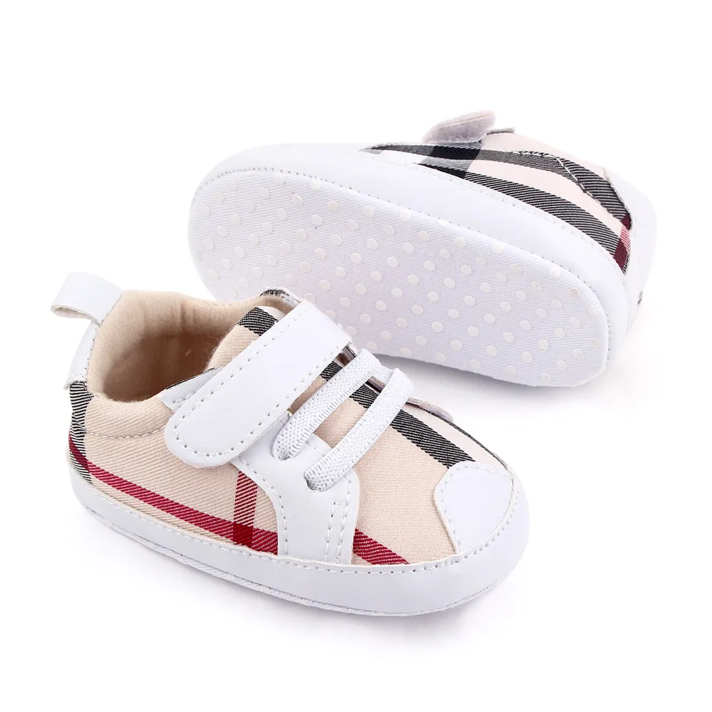 0-1 Year Old Fashion Plaid Comfortable Soft-soled Baby Toddler Shoes Spring and Autumn