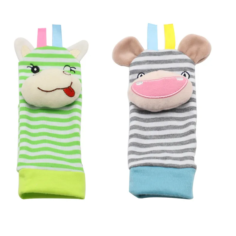 Bande dessinée Chaussettes En Peluche Bracelet Hochet Bébé Jouet 012 Mois né Bébé Enfant Animal Chaussettes Pied Finder Jouet Cadeau Doux Hochet 220531