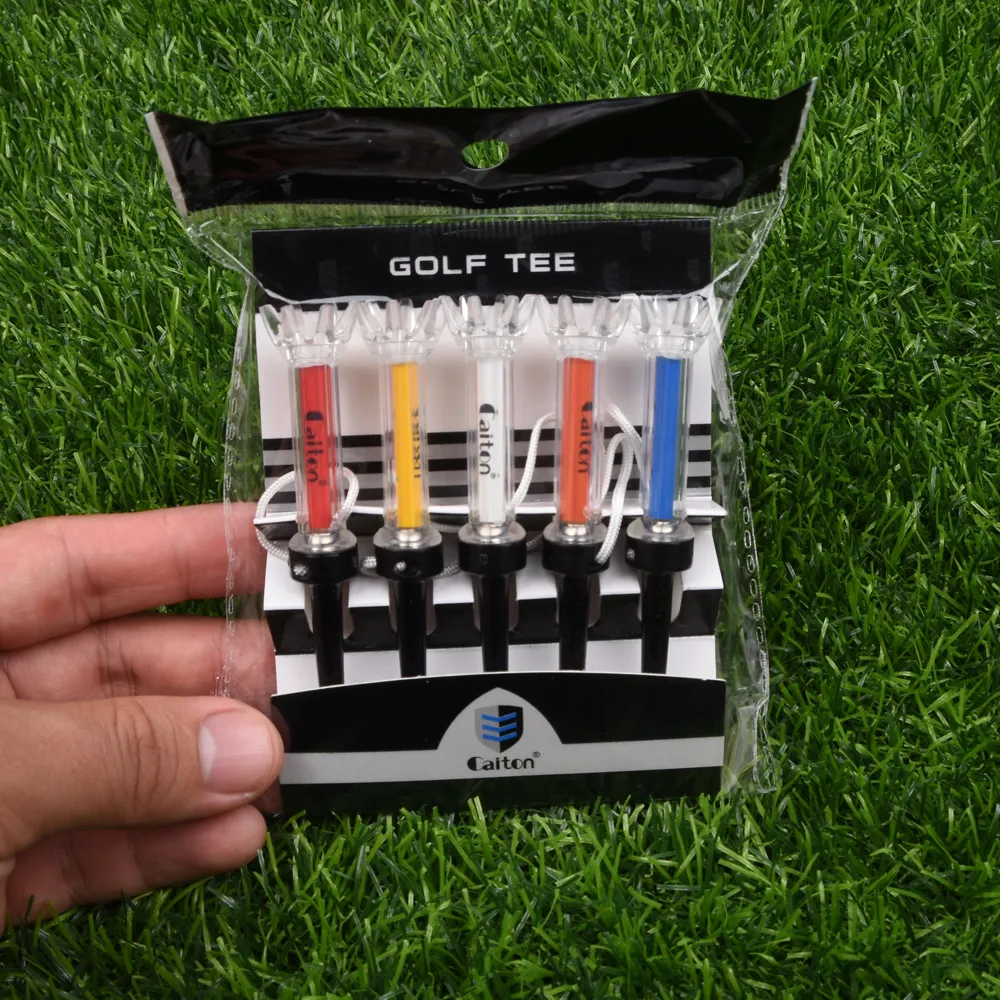 79 mm/90 mm 5 -stks golftetens training bal T -shirt magnetische stap neerslaande houder buitenaccessoires