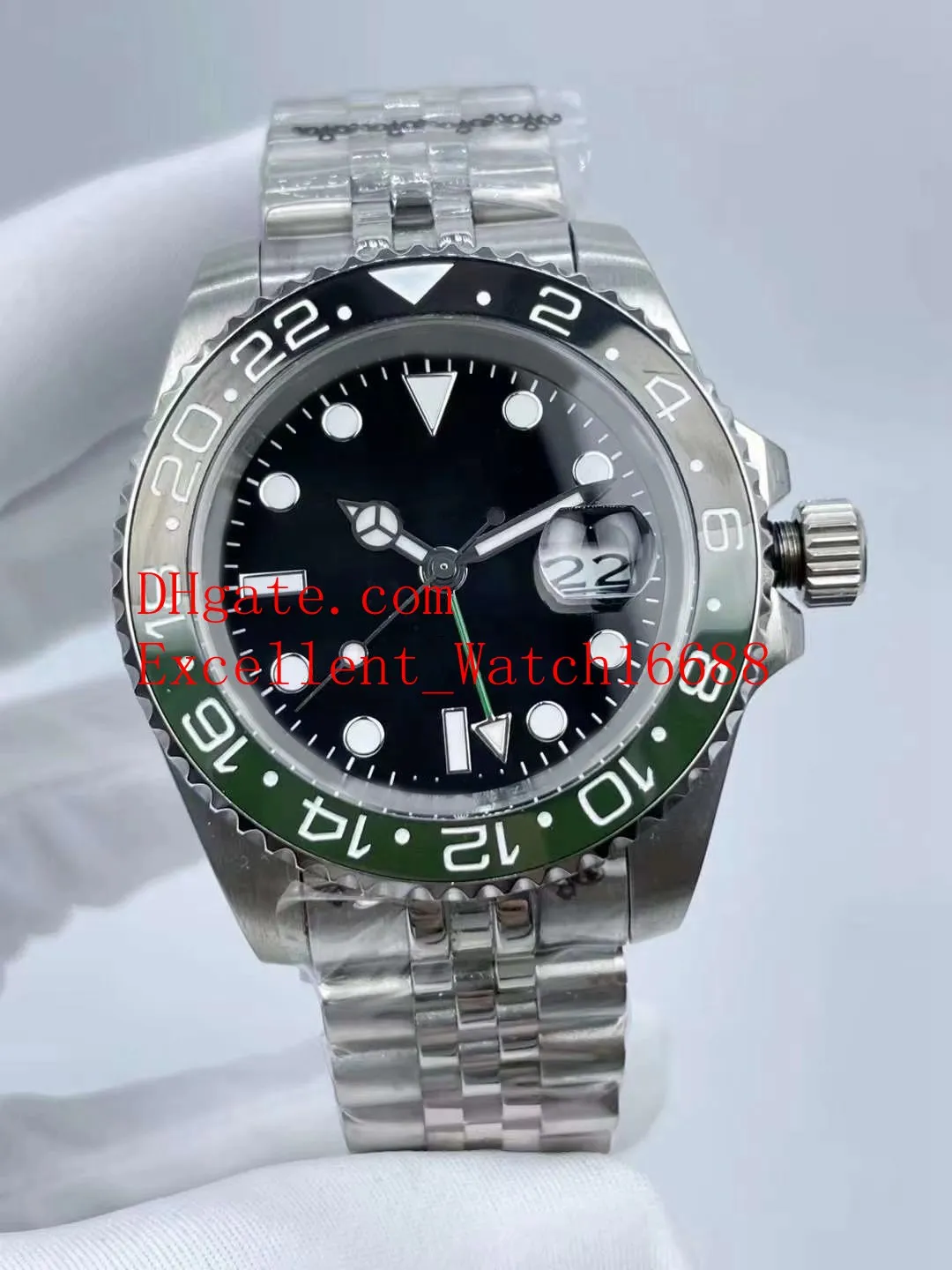 Relógios de pulso de venda de 6 estilos 40 mm 116710 126710 moldura de cerâmica de aço inoxidável Ásia 2813 Movimento Mecânico Automático Mens W195c