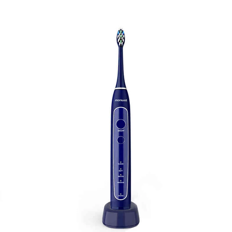 Toothbrush Mornwell Sonic Electric Toothbrush Recharge T25 Replace Brush Head 4mode Onekey Operate Vibrate Waterproof Cleansing 0511