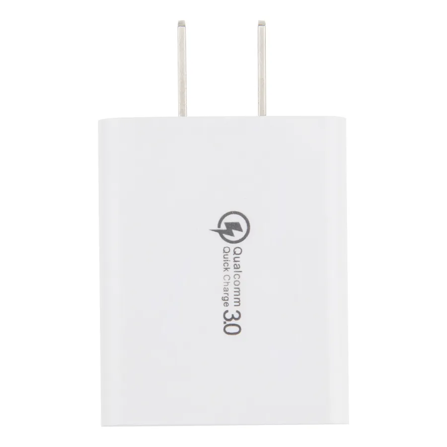 US Plug QC 3.0 Carregador de parede 5V 2A Adaptador de energia de viagem em casa USB de carregamento rápido para Huawei Samsung Galaxy S9 Plus Telefone PC