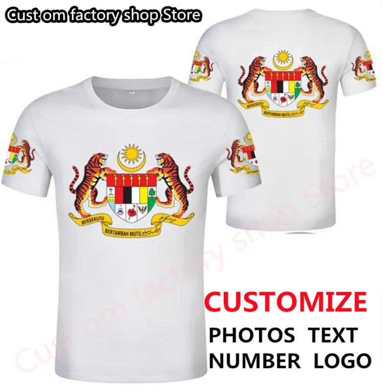 MALAISIE t-shirt bricolage gratuit sur mesure nom numéro mys t-shirt drapeau de la nation mon malais malaisien pays collège imprimer p o vêtements 220620