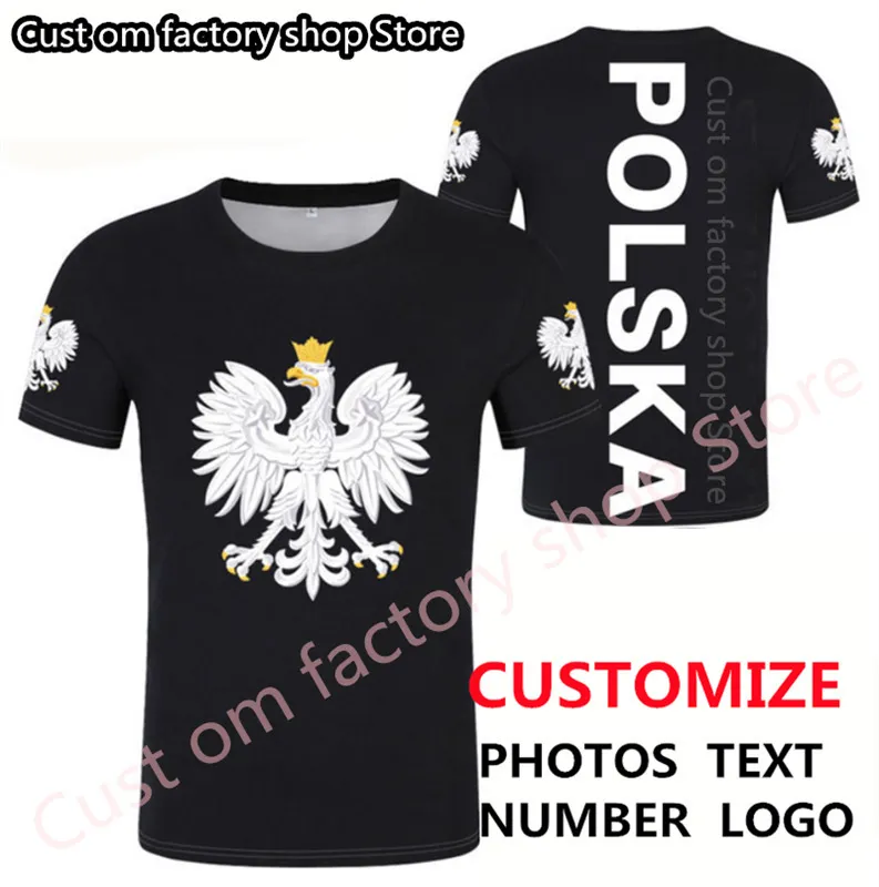 POLOGNE t-shirt bricolage gratuit nom personnalisé numéro pol t-shirt nation drapeau pl république polska pays polonais collège imprimer p o vêtements 220616