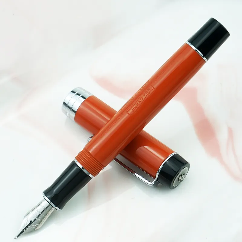 Jinhao 100 Centennial Desin Fountain Pen Red with Jinhao EF/F/M/BENT NIB Pisanie Business Office Prezent Ink Pen 220812