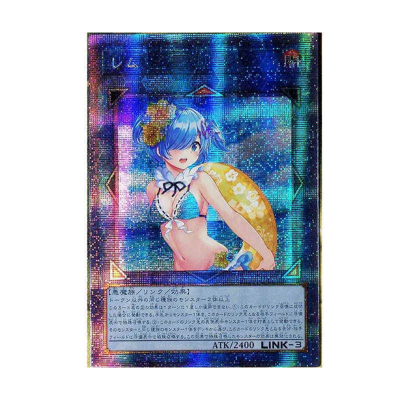 Life In A Different World From Zero Rem Yu Gi Oh Japanese DIY Toys Hobbies Hobby Collectibles Game Collection Anime Cards G220311