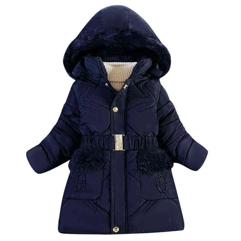 New Girl Winter Cotton Caskted Jacket Childen Jacket Children Outerwear Baby Aqueça Jaqueta Infantil Roupas 4-12 Ano J220718