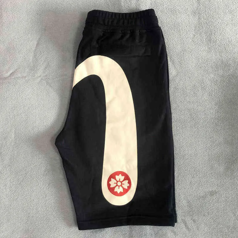 Evisued Shorts Casual Harajuku Y2K Men's Gym Shorts Japanese Fashion Brand M Printed Wide Leg Shorts Summer Men Clothing 90s T220802