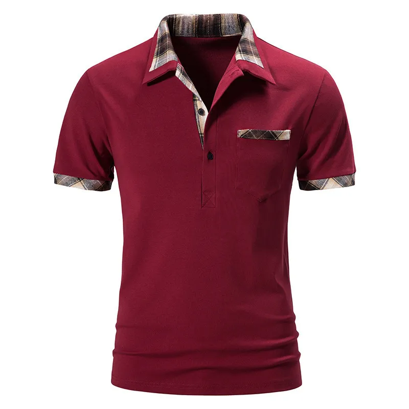 Man Polo Shirt Mens Casual Business Summer Polo Tshirt Men krótki rękaw 35% bawełniany wysoka ilość Polo Mens Ubranie 220608