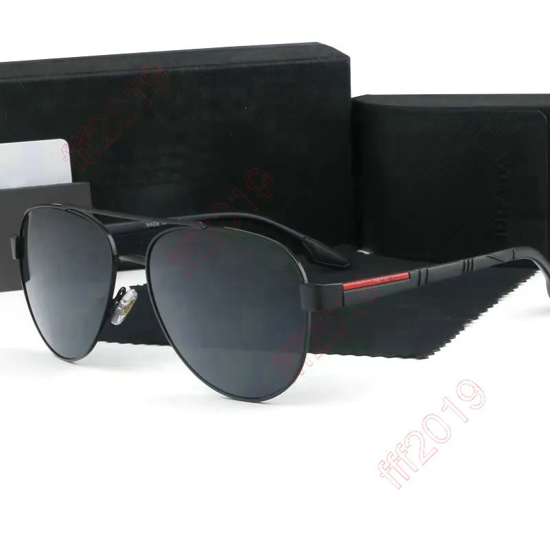 Classique rétro polarisé pilote lunettes de soleil hommes marque Designer Linea Rossa lunettes Collection lunettes de soleil hommes mâle carré Metail Fr226m