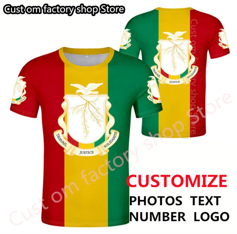 Гвинея футболка DIY Бесплатное название номера мужчин, женщины, Джокер, лицо, мода, не шея, летняя мужская одежда 220616