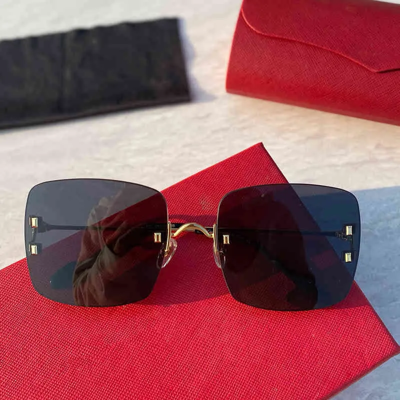 2022 Luxury CT0153S Glasses Rimless Men Eyewear Designer Diamond Cut Women Sunglasses