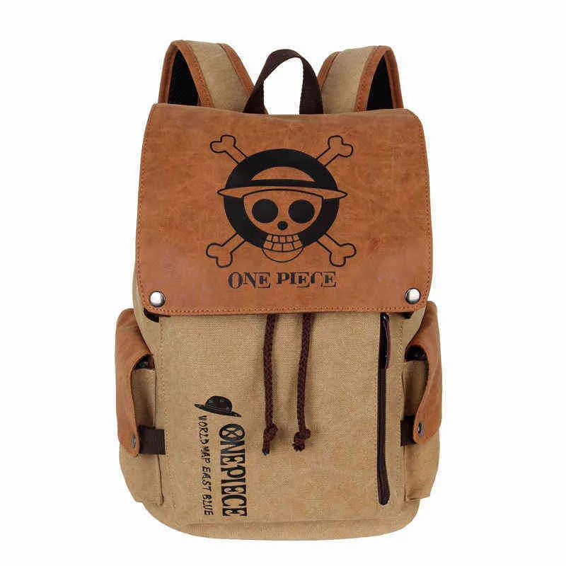 Рюкзак в стиле аниме, дорожный рюкзак Луффи, цельный косплэй, сумка Эрен, мультяшная парусиновая уличная школьная сумка для подростков, сумки на плечо для ноутбука