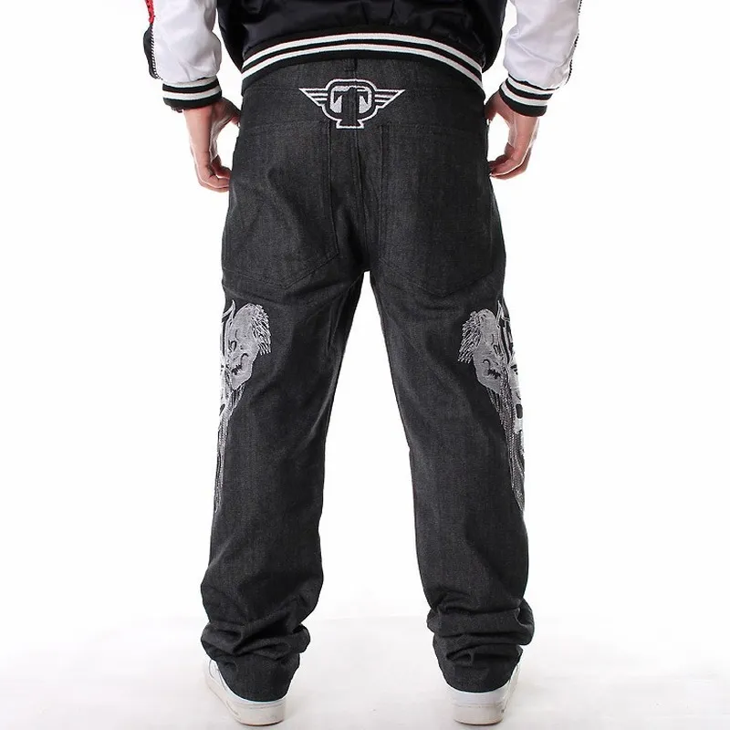 Ebaihui Men Jeans Jeans Street Dance Emelcodery Loak Board Джинсовые брюки в целом мужское рэп -хип -хоп брюки плюс размер