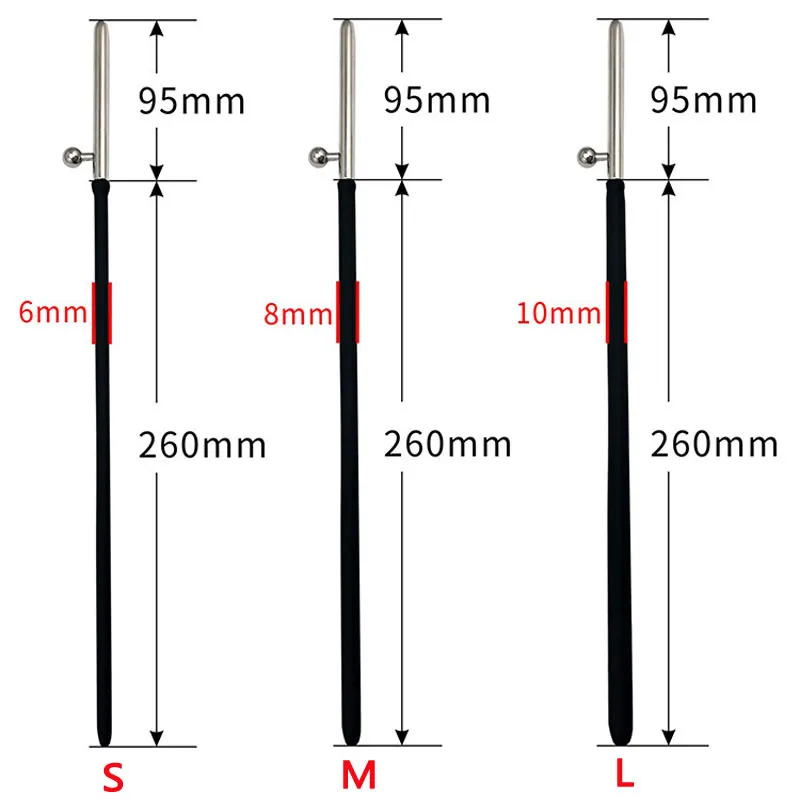 Métal Silicone Dilatateur Urétral Cathéter BDSM Hommes Sexy Jouets Pénis Plug Sonnant Jouet Pour Homme Urètre Son Uretral Stimulator2788