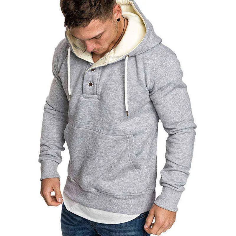 Nieuwe 2022 Heren Felpa Herfst Lente Casual Felpe con cappuccio Top Trui Felpe Met Knoppen Mannelijke GIACCA Cappotto Streetwear MY844 L220730