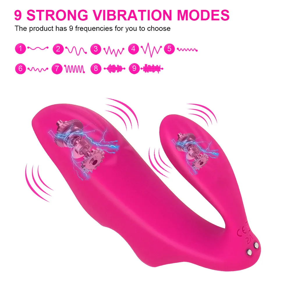 OLO Double Heads Vibrador de dedo G Massager do clitóris de ponto