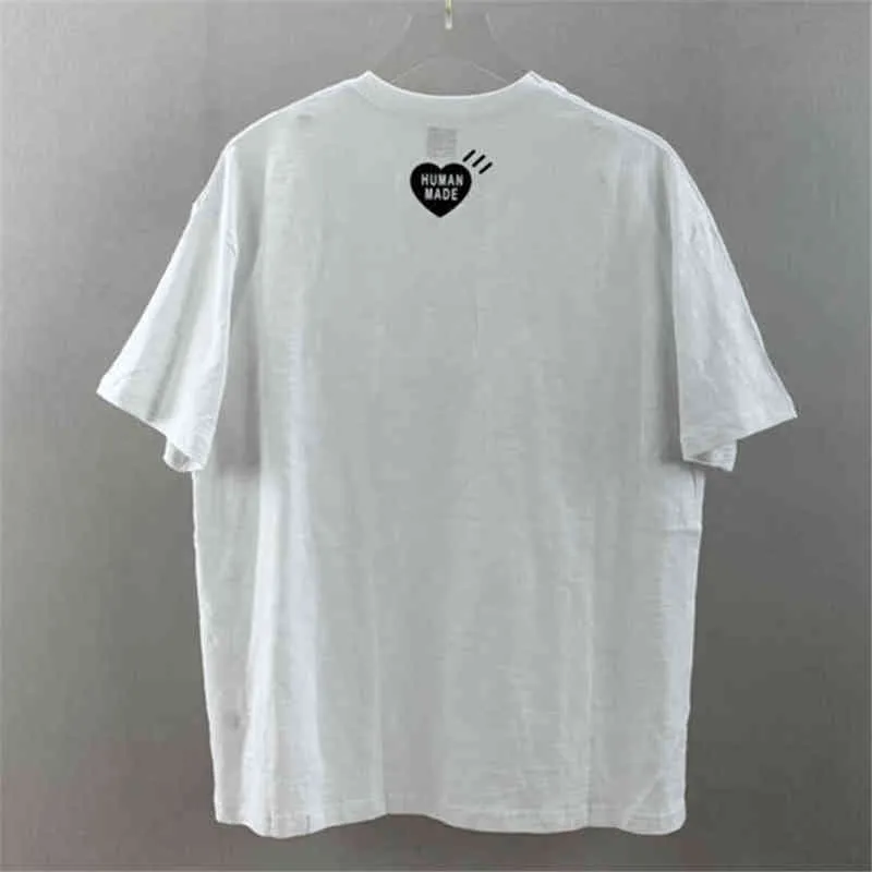 Blanc Cochon Graphique Human Made T-shirt 2022 Hommes Femmes Haute Qualité Bleu Tee D'été Tops Coton À Manches CourtesT220728