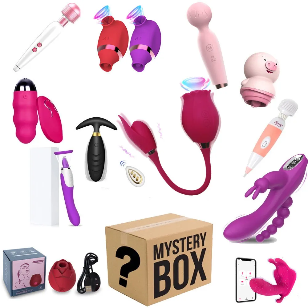 2022 Date Lucky Blind Box Surprise Mystery Bag Jouets sexy Gode aléatoire Vibrateur Butt Plug Masturbateur Pénis BDSM Adulte Boutique sexy