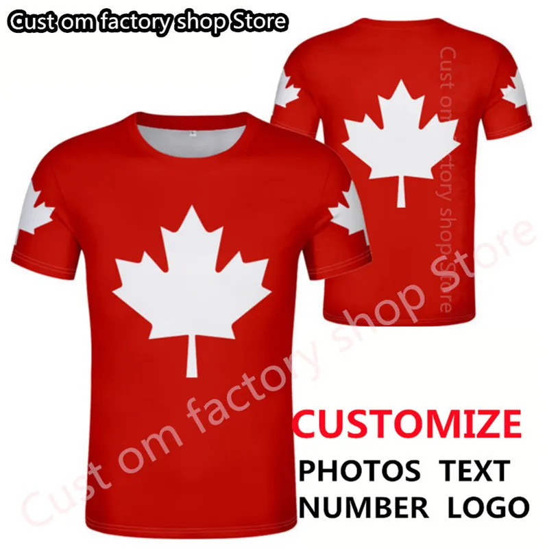 Canadá camiseta DIY Número de nome personalizado grátis pode camiseta country nação bandeira CA Black College Print P O Roupas francesas 220616