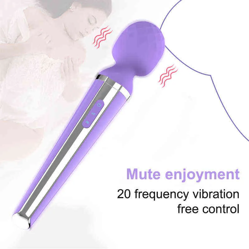 NXY Vibratoren Leistungsstarker Zauberstab Für Frauen Klitoris Stimulator Av Stick G Spot Weibliche Masturbator Spielzeug Frau 220427