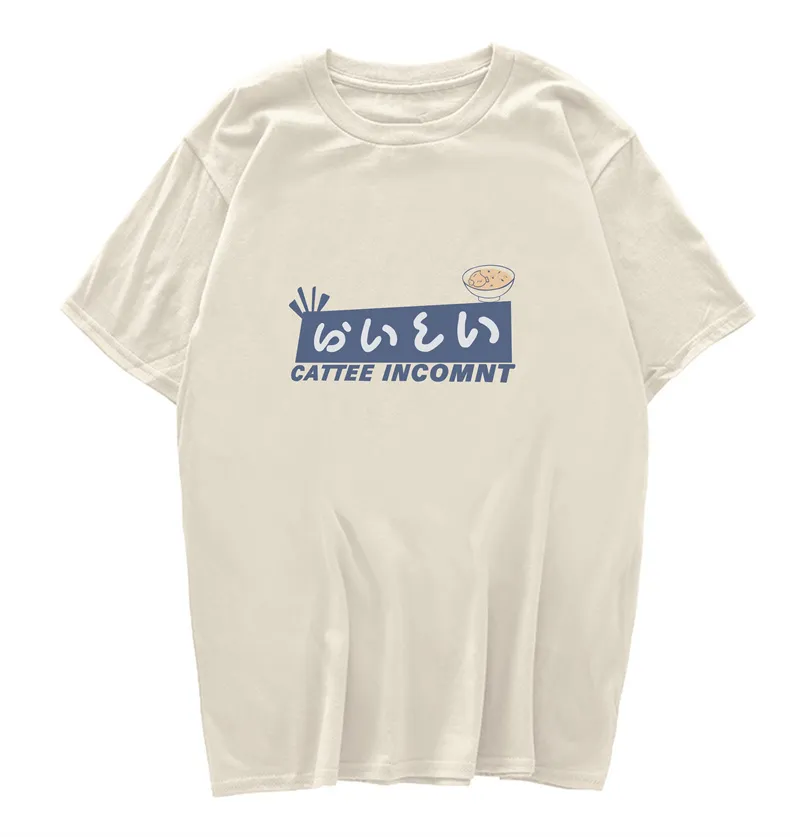 T-shirt Hip Hop Streetwear Giapponese Kanji Noodles Stampa T Shirt da uomo HARAJUKU Cotone Casual Tshirt Estate Top Tees Black 220411