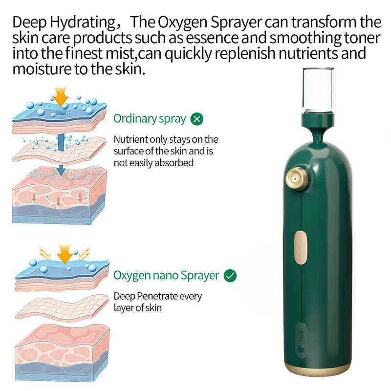 나노 안면 분무기 증기선 스파 워터 미스트 산소 주입 미국 얼굴 습기 주름 여성 미용 스킨 케어 머신 220526