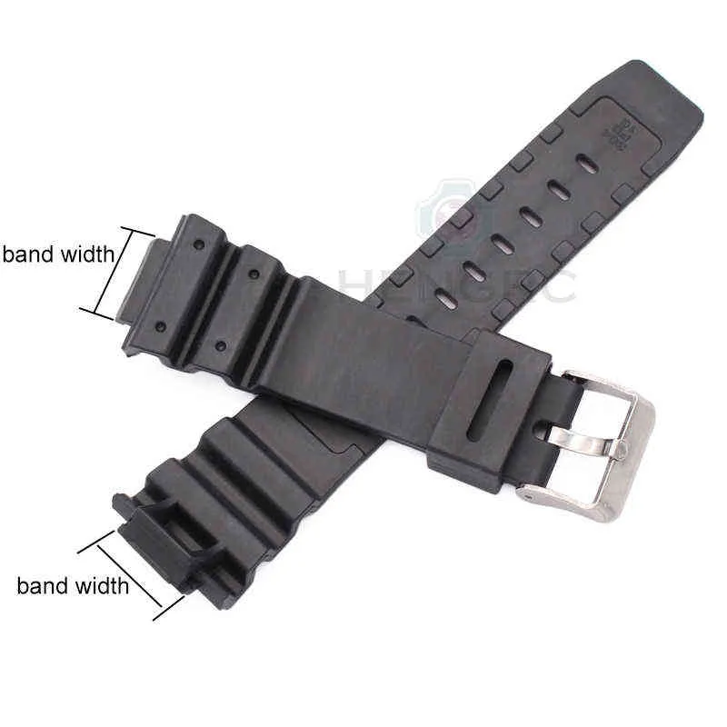 band Sile Rubber Band Men Sports Diving Black Strap For CASIO PU Replace Electronic Wrist Belt Accessories G220420