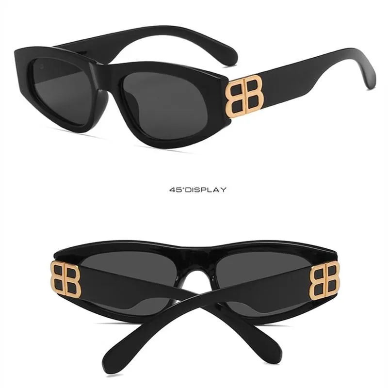 선글라스 고양이 눈 여성 패션 2022 브랜드 디자이너 색상 그라디언트 렌즈 태양 안경 시원한 B 로고 파티 비치 UV400sunglasses244f