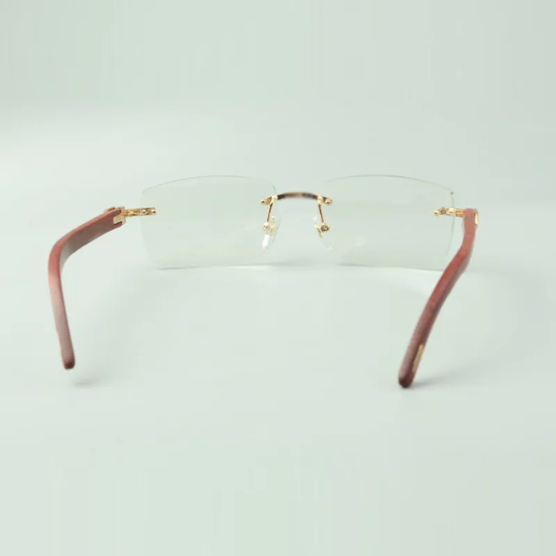 Monture de lunettes unie 3524012 avec pieds en bois d'origine et verres 56 mm pour unisexe358s