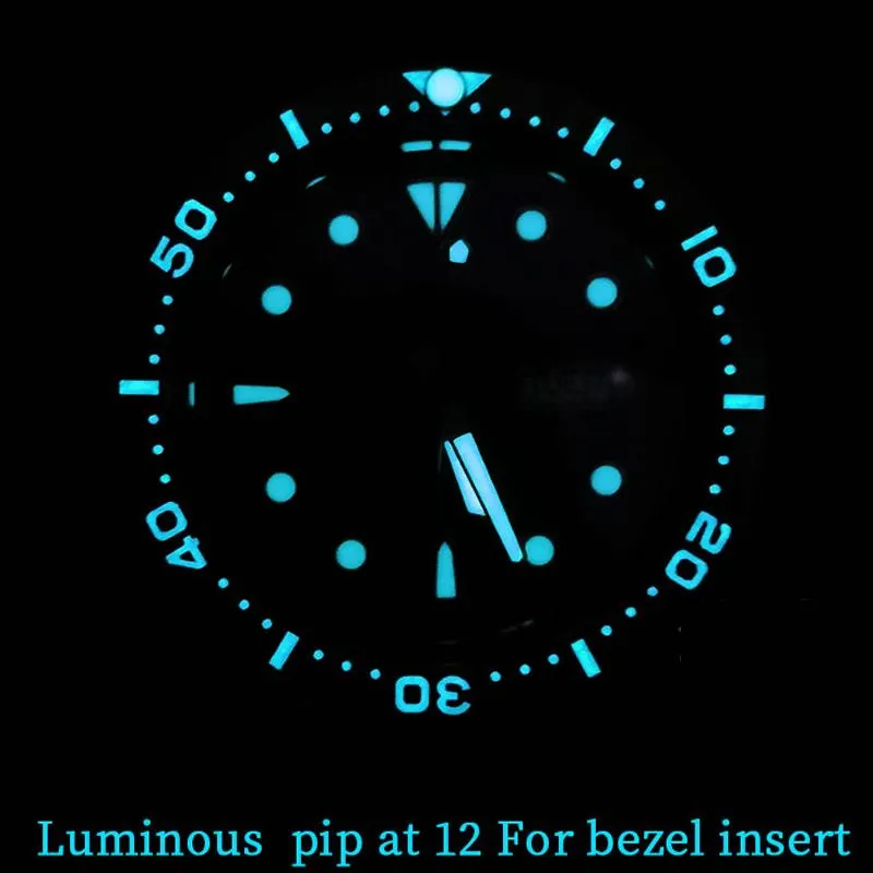 Kit di strumenti di riparazione Pip luminoso a 12 inserto lunetta Lume Watch Parts285G