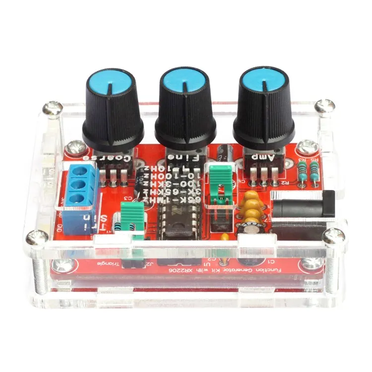 XR2206 High Precision Sine/Triangle/Square Output 1Hz-1MHz Adjustable Frequency Amplitude Function Signal Generator