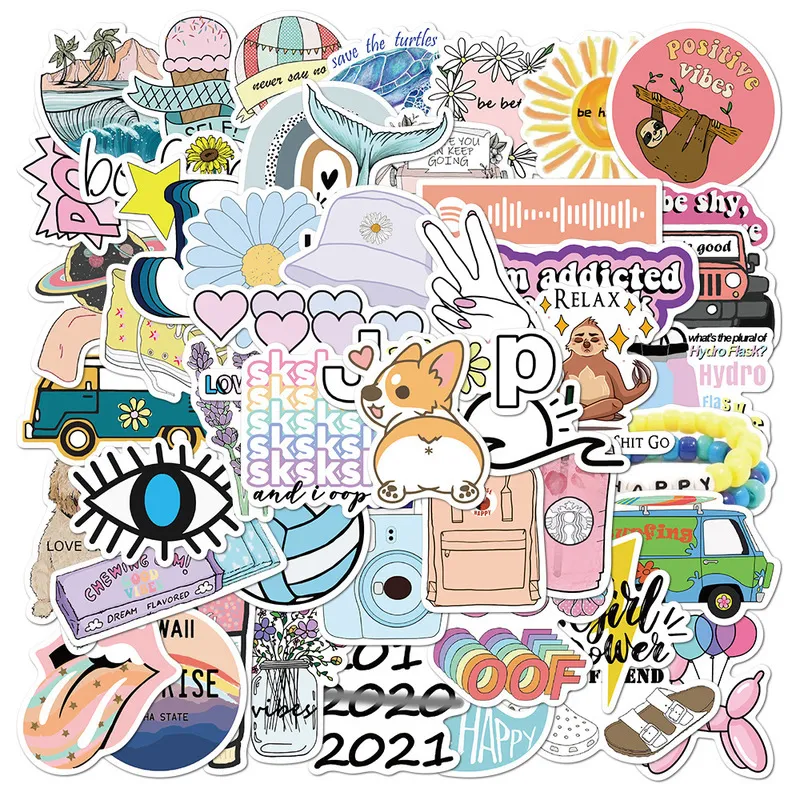 vsco ins style sticker anime for laptop case car skatboard kostercycle girl for children toys toys cool antant sticker 220815