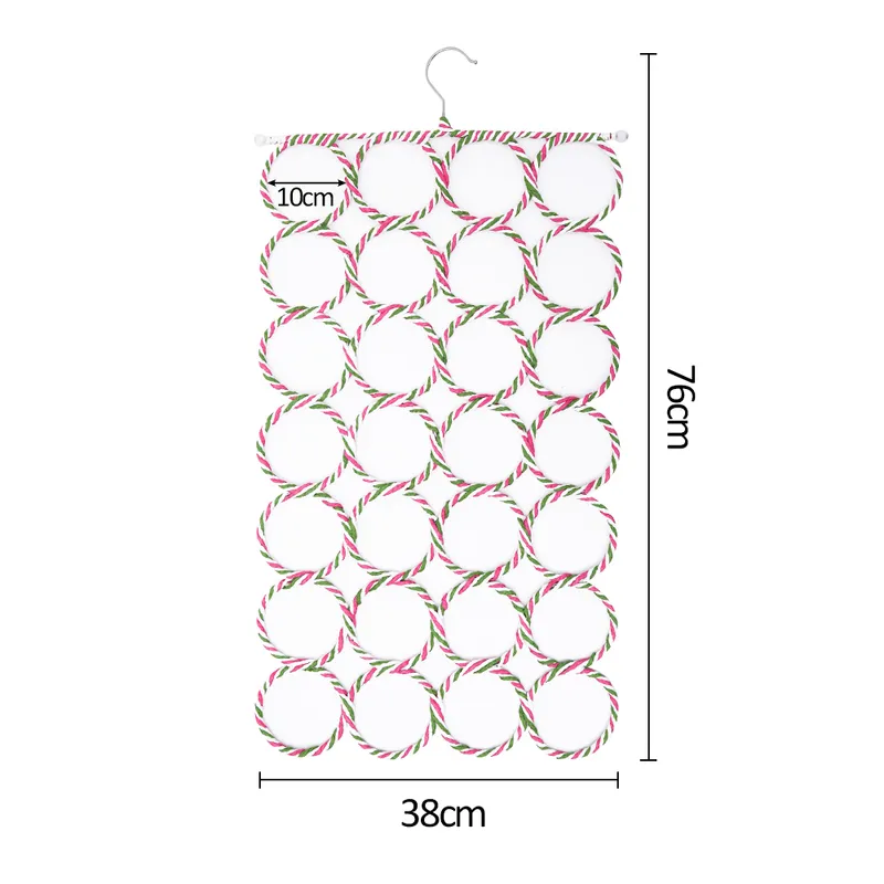 28 Anello Sciarpa Scialle Sciarpe Titolare Pieghevole Cravatta Gancio cintura Organizzatore Rattan Tessuto Appendiabiti Armadio Portaoggetti Espositore 220408