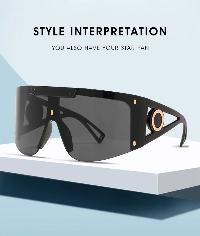 Lunettes de soleil mode femmes grand cadre UV400 élégant vendeur en plein air conduite Shopping lunettes de soleilSunglasses304R