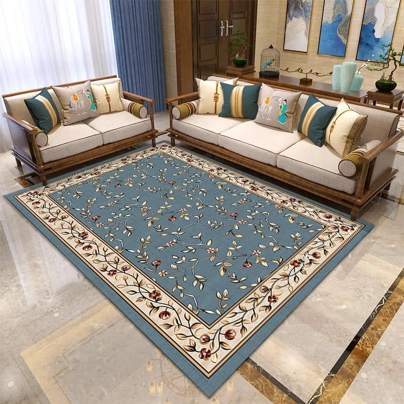 Alfombras Hogar Chino Nórdico Flor Alfombra Sala de estar Dormitorio Sofá Tienda completa Piso Mat Custom Mesita de noche Mesa de café Blanket262H