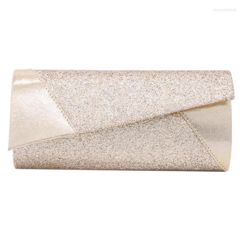 Kvällspåsar Solid Shinny Enuple Women Wedding Clutch Bag Elegant Business Handväskor Fashion Party Pouch Purse Designer Femaleeven229s